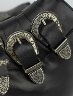 Texano tacco 3cm nero