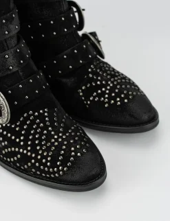 Texano tacco 3cm nero