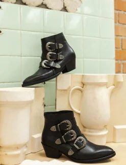 Texano tacco 3cm nero