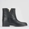 Tronchetto tacco 1 cm nero pelle